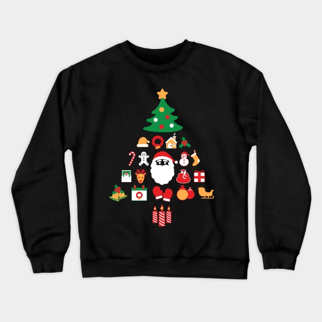 Christmas Tree From Christmas Symbols Crewneck Sweatshirt by KsuAnn